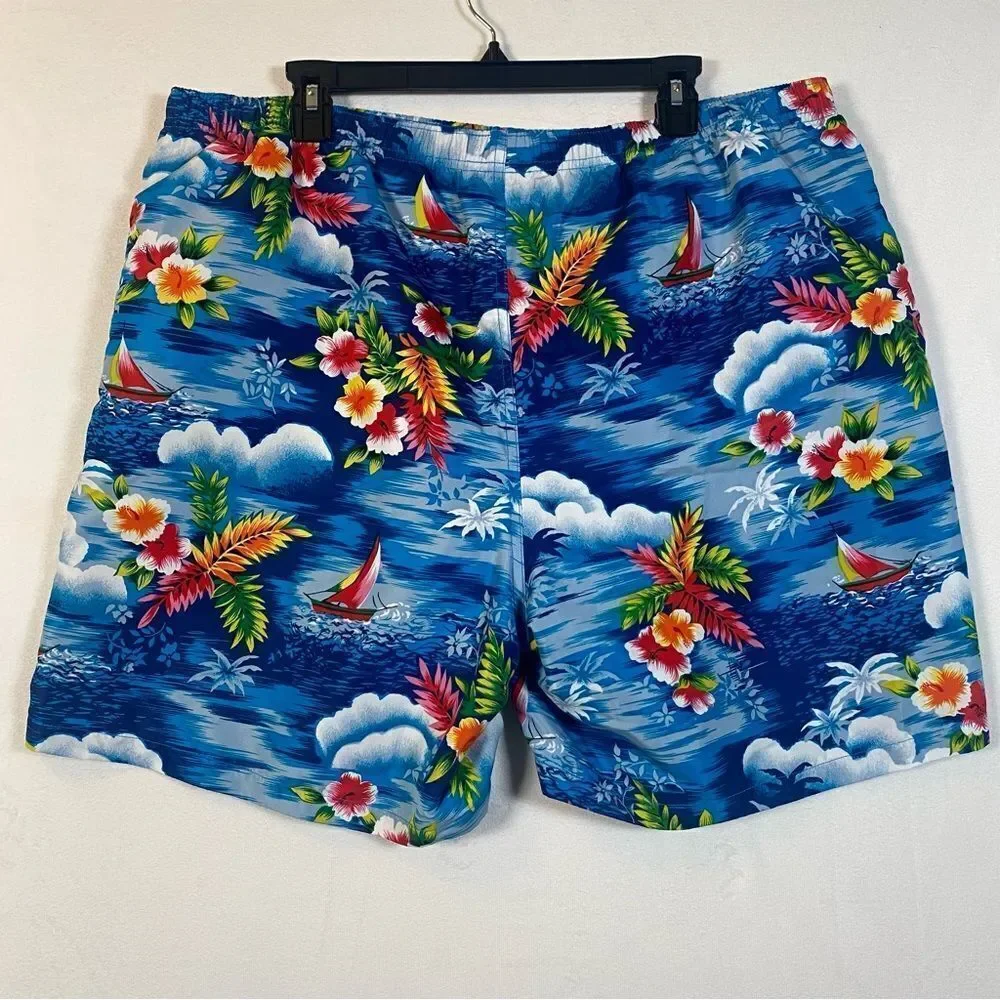 Polo Sport Ralph Lauren Floral/Tropical Theme Swim Shorts Size XXL
